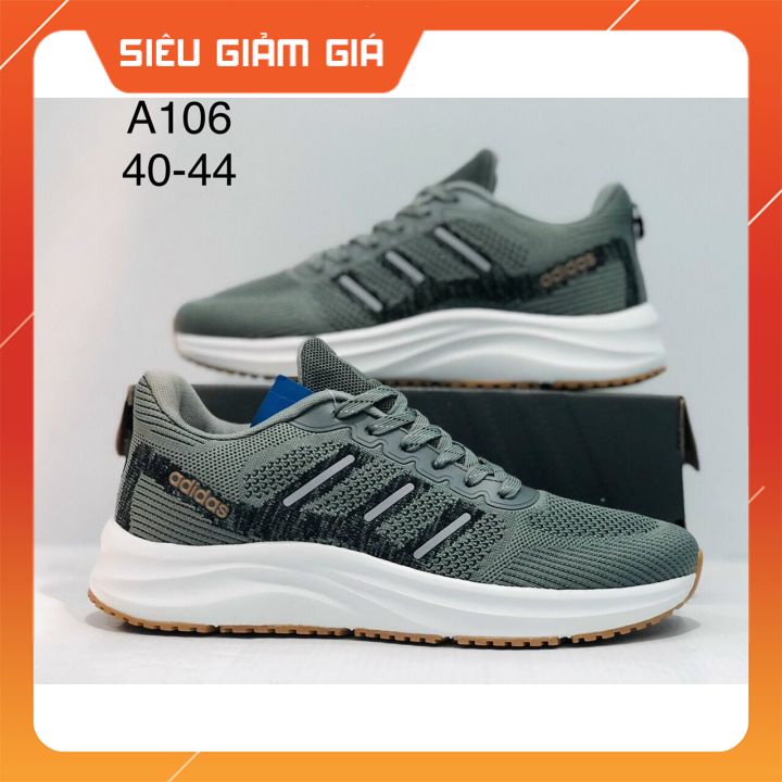 FULL BOX Giày Thể Thao Nam Adidas H25 Màu Xanh Sneaker Nam Siêu Nhẹ Đế Cao Su Non Siêu Êm Thoáng Khí