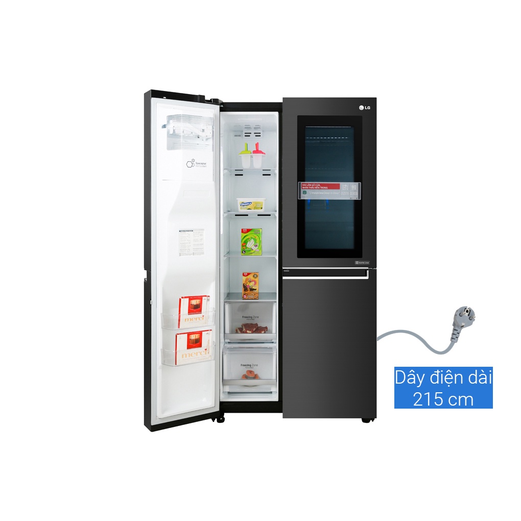 Tủ lạnh LG Inverter InstaView Door-in-Door 601 lít GR-X247MC điện máy tân phú
