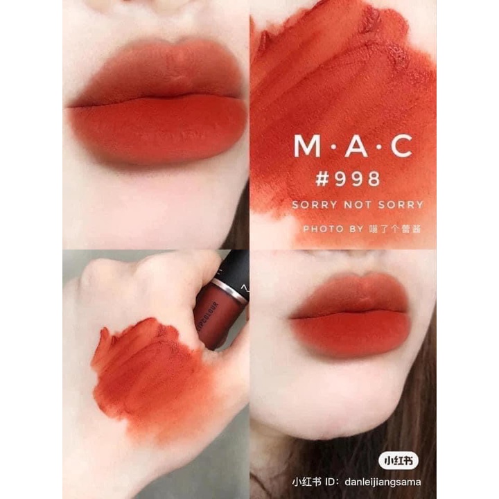 Son kem MAC Powder Kiss Liquid Lipcolour màu 998 Sorry Not Sorry - LAMII BEAUTY