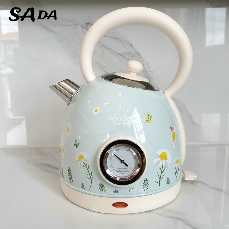 Ấm trà điện SADA chất liệu thép không gỉ 304 sơn cổ điển thời trang cho gia đình