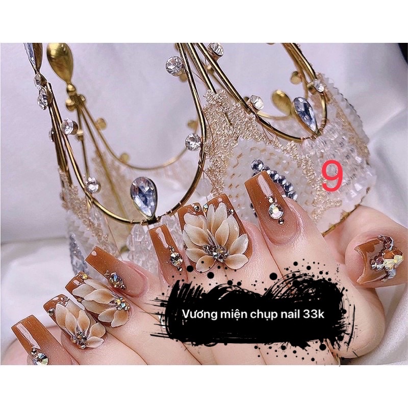 vương miện chụp hình nail