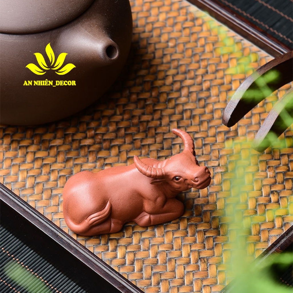 Tượng Phong Thủy Mini - Tượng Trâu Mini Trang Trí Bàn Trà, Hòn Non Bộ, Bể Cá, Tạo Cảnh Quan Sinh Động