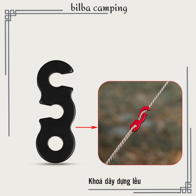 Set 10 khóa căng cây dựng lều 2 xoắn hợp kim nhôm chống gió giật (BB5112) - Billba Camping