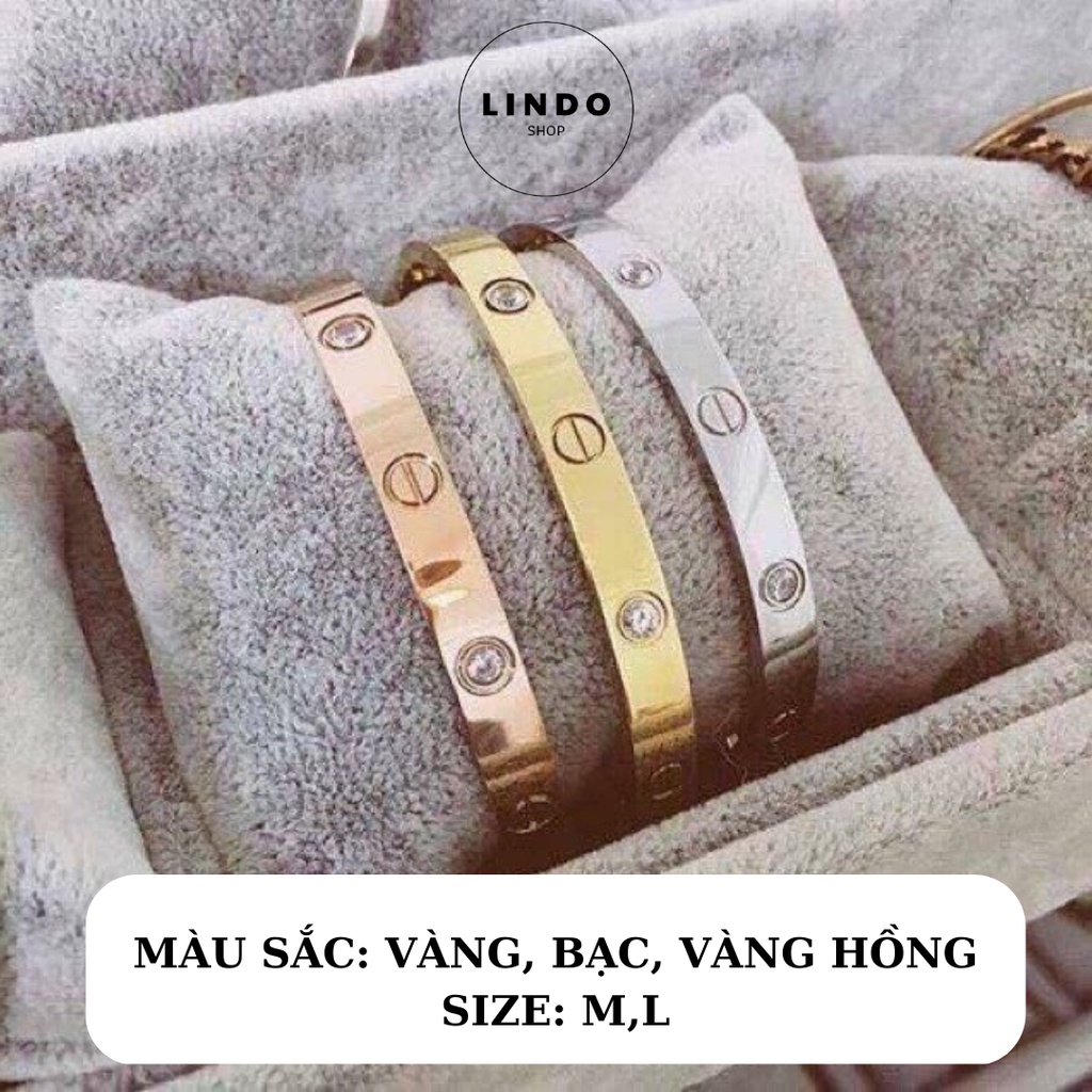 Vòng tay Titan LINDO - Vòng tay không đen, không gỉ, hình Ovan, màu vàng, bạc, vàng hồng, có size