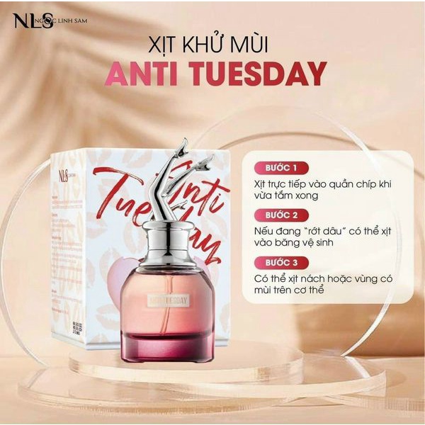 COMBO Dung Dịch Vệ Sinh Say No Tuesday & Nước Hoa Xịt Anti Tuesday - Thơm Hồng Trẻ Hóa Cô Bé