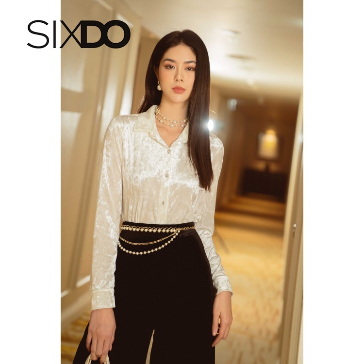 Quần nhung ống loe thời trang SIXDO