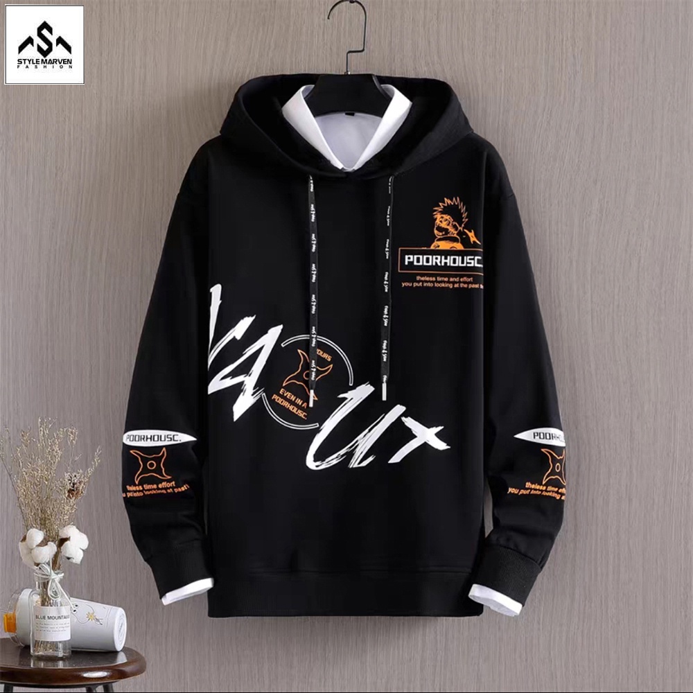 Áo Hoodies nam dài tay STYLE MARVEN in chữ VA o UT - AO TOP NAM 90000200