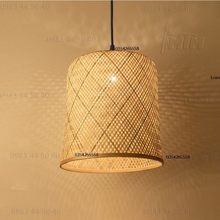 Đèn tre thả trần trang trí decor