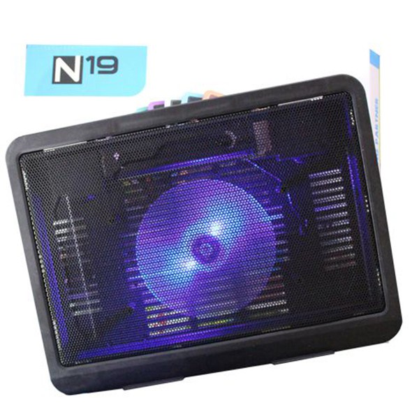 Đế Tản Nhiệt Laptop N19 1Fan Led - Dành Cho Máy Tính Sách Tay / Ipad - Đế Nâng 45 Độ