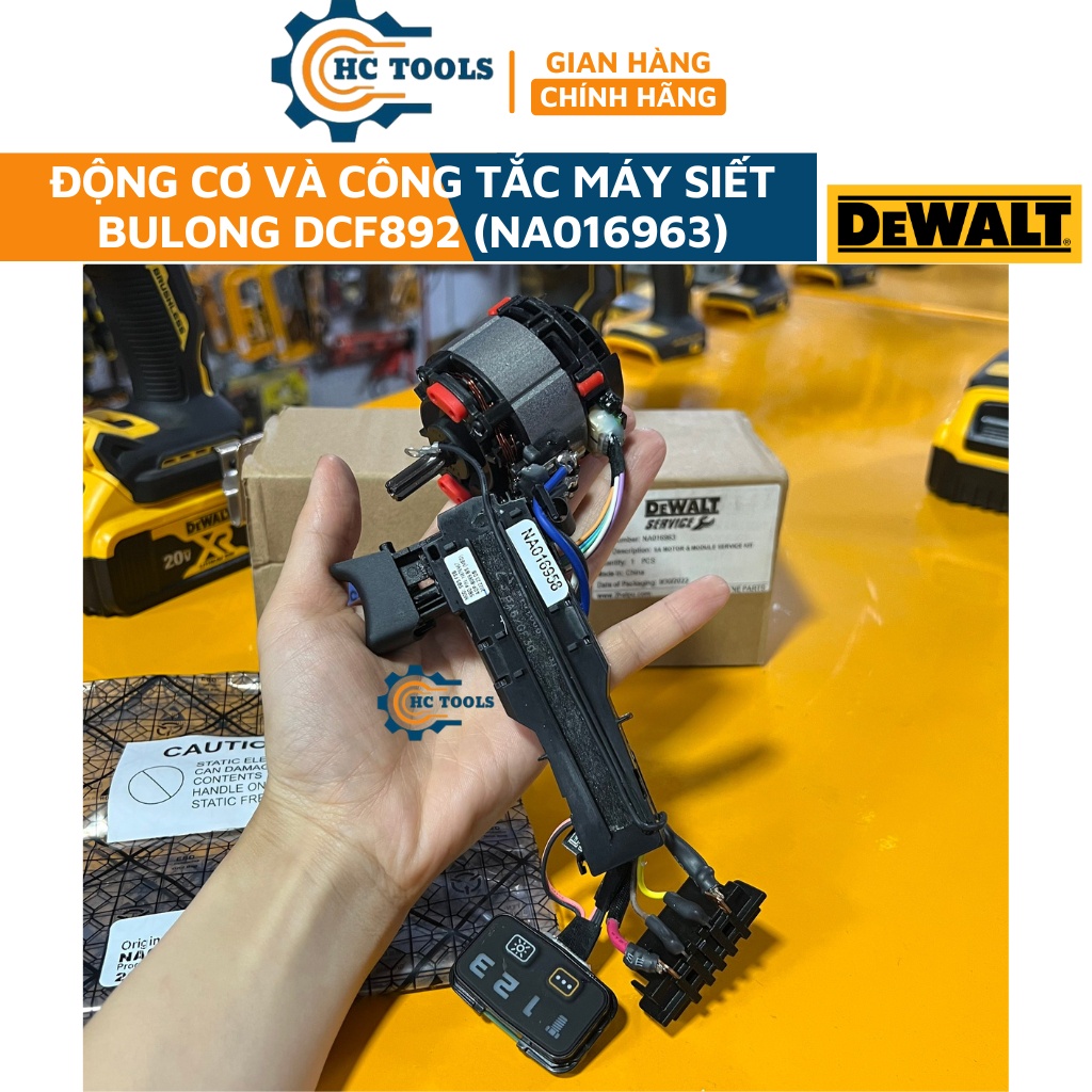 Động cơ và công tắc nguyên bộ máy siết bulong Dewalt DCF892 (NA016963) chính hãng | HÙNG CƯỜNG TOOLS