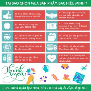 (HÀNG CHÍNH HÃNG) Nhẫn nữ Bạc Hiểu Minh NU360