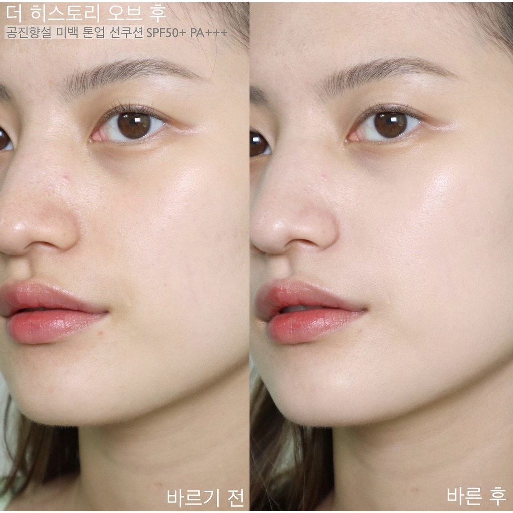 Phấn nước dưỡng trắng nâng tone da Whoo Radiant White Tone Up Sun Cushion Special Set