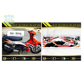 TEM RỜI SATRIA 2000 PHỐI TRẮNG ĐỎ