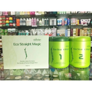 Kem duỗi tóc sinh thái obsidian eco straight magic 1000ml x2