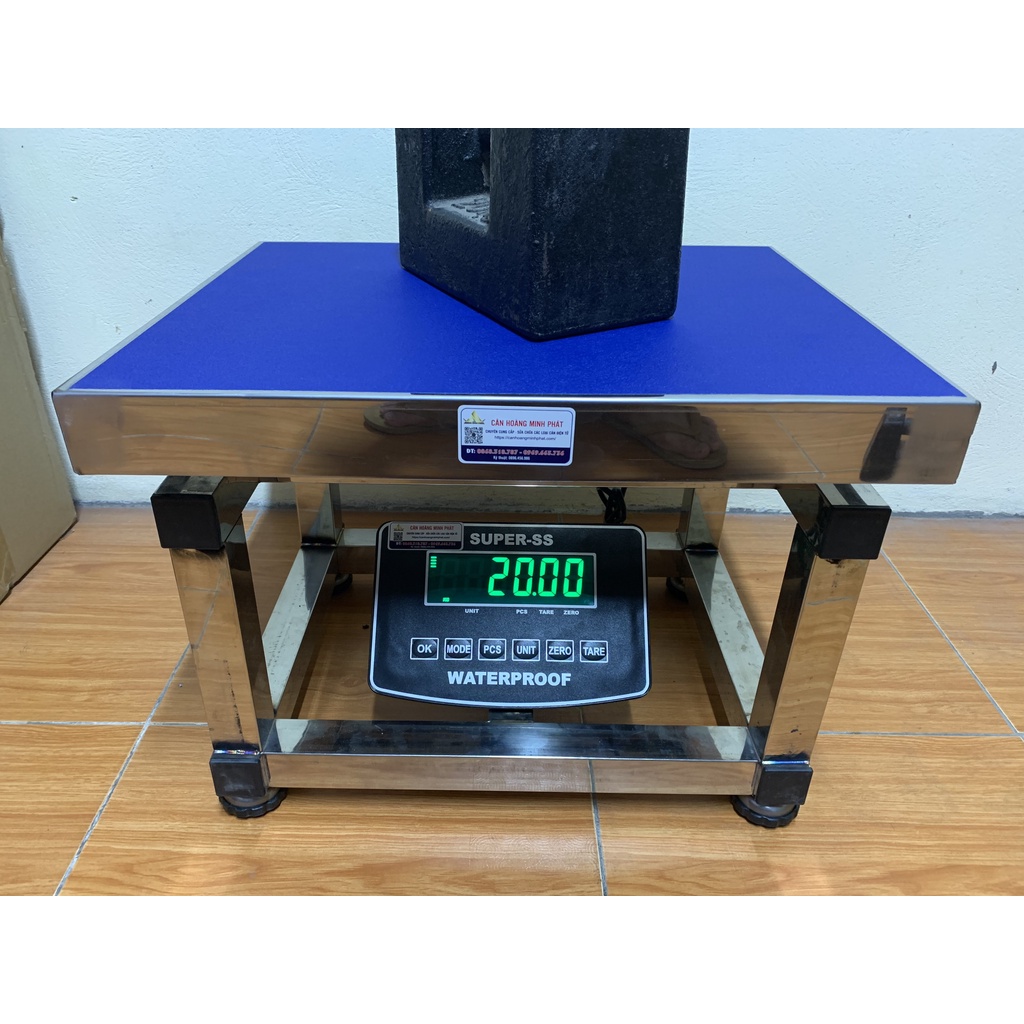 Cân ghế điện tử INOX chống nước Super-SS 60kg 100kg 150kg 300kg dùng cân hải sản, hóa chất