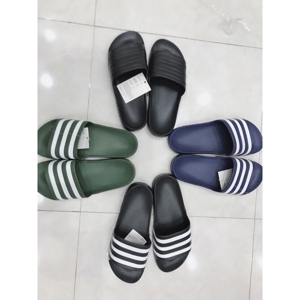 Dép đúc 3 sọc đúc nguyên khối siêu nhẹ, dép unisex quai ngang đẹp dáng thể thao