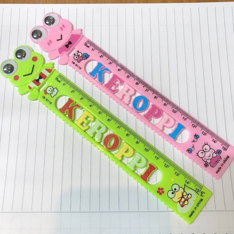 Combo 2 Cây Thước Kẻ Kiểu Nhựa Hình Dáng Đáng Yêu Hình Con Ếch