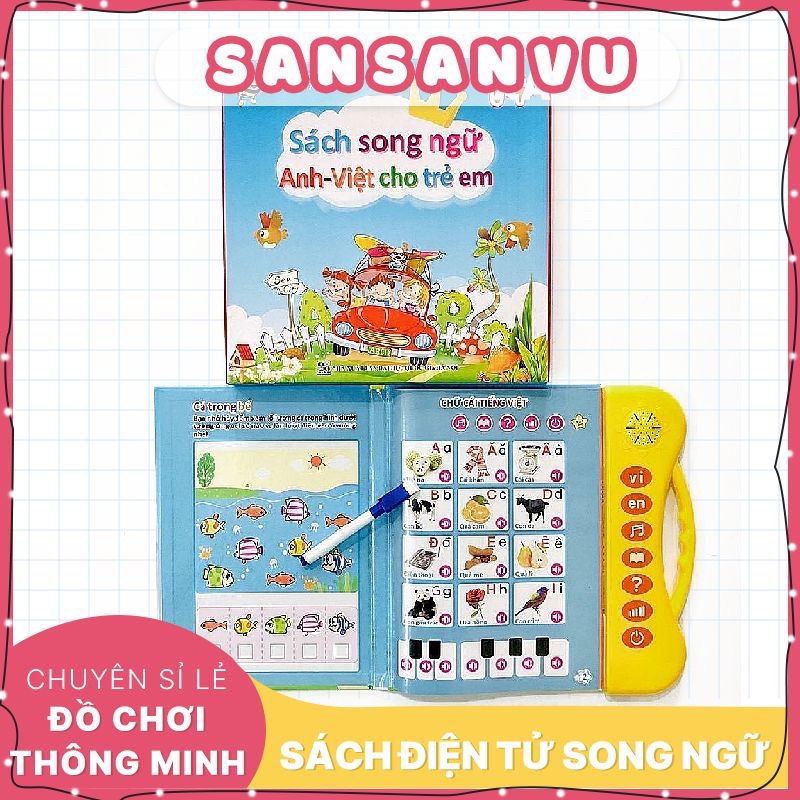 Sách Nói Điện Tử Song Ngữ Anh- Việt Cho Bé Từ 1- 7 Tuổi