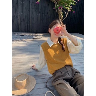 Áo gile len đan cổ tròn 30604 CHERRY COCO