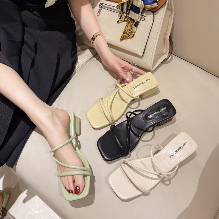 Guốc nữ gót vuông 3 phân QUEEN SHOES , guốc quai mảnh xinh xắn A20 ( FROM TO KHÁCH LÙI 1 SIZE NHÉ)
