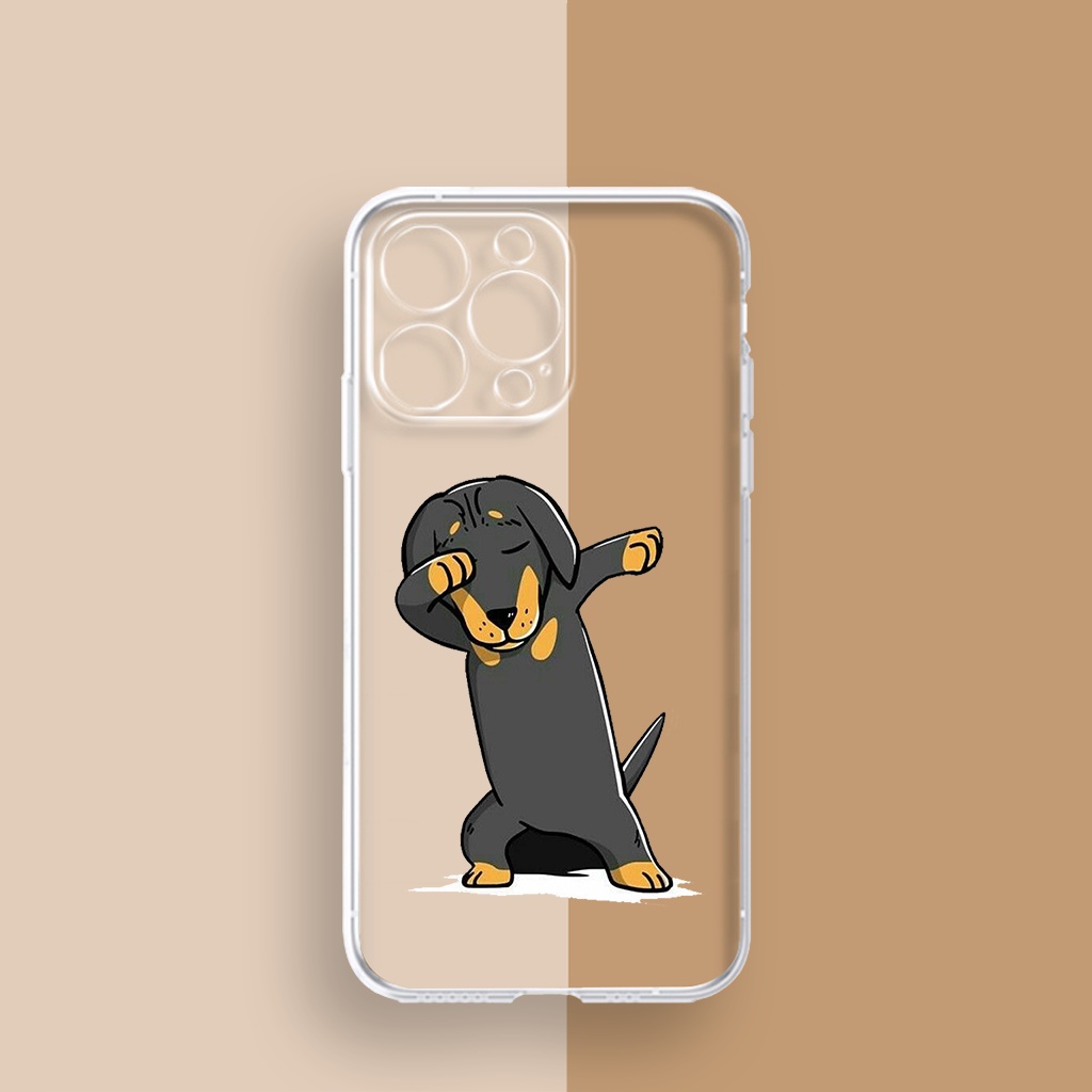 Ốp Điện Thoại Độc Đáo chó đen cực chất Cho iPhone 7 8plus SE X Xs 11 11pro 11promax 12pro 13 13Pro 13ProMax u633