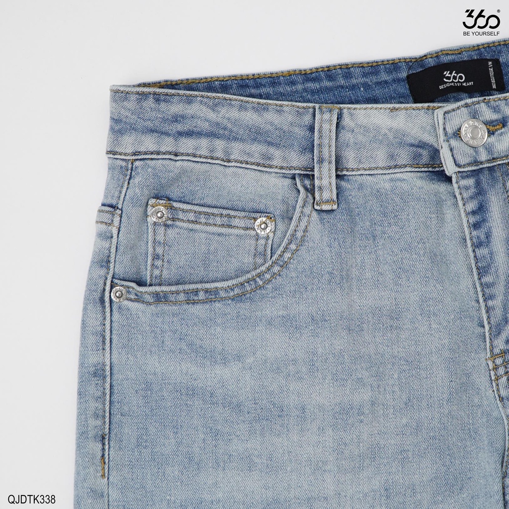 Quần jean nam rách màu xanh nhạt trẻ trung thương hiệu 360 Boutique chất liệu dày dặn - QJDTK338