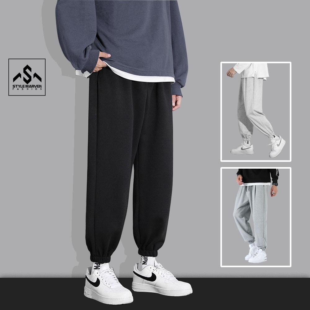 Quần jogger nỉ nam STYLE MARVEN chất thun da cá thoáng mát - QUAN SM002C2