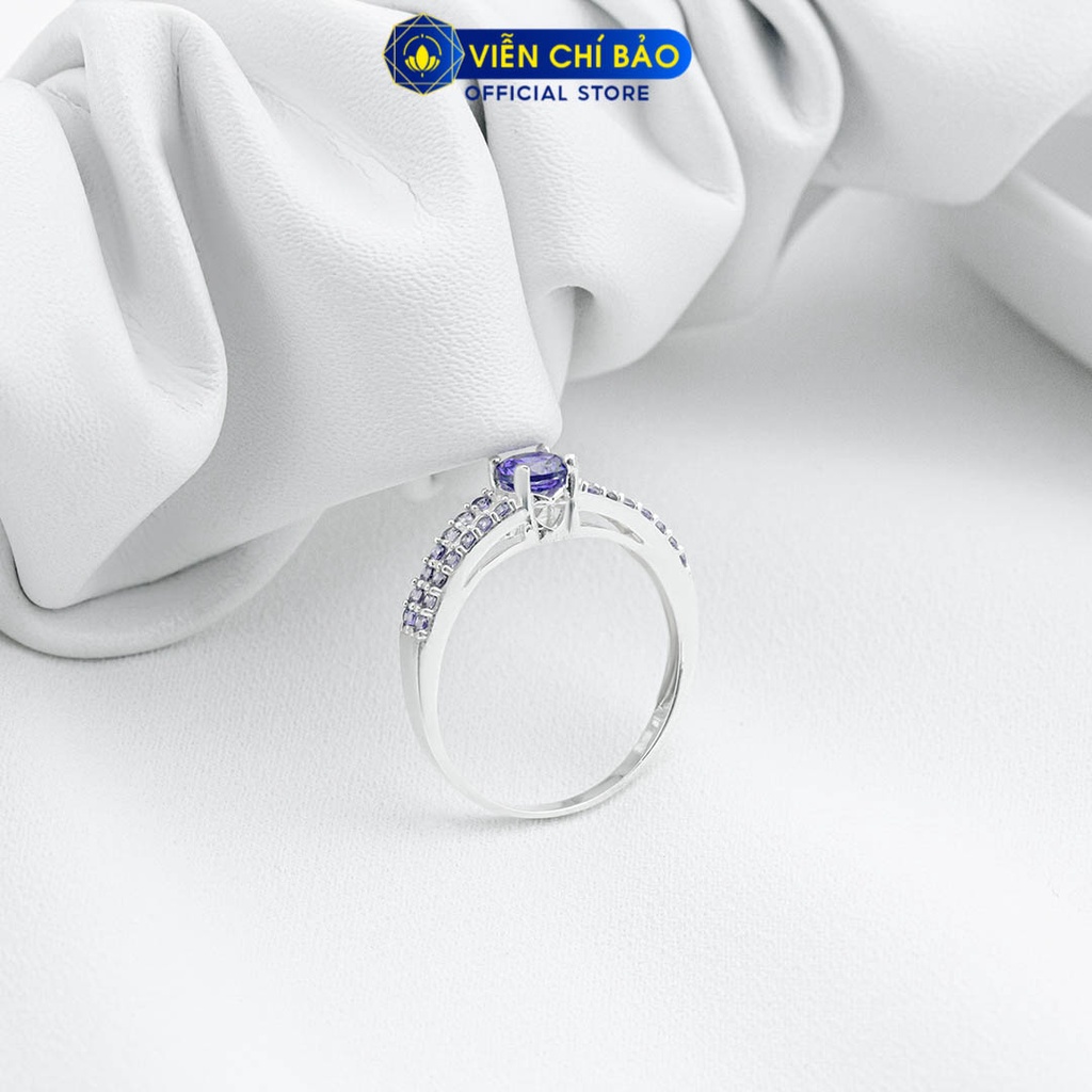 Nhẫn bạc nữ lãng mạn tím chất liệu bạc 925 thời trang phụ kiện trang sức Viễn Chí Bảo N700232