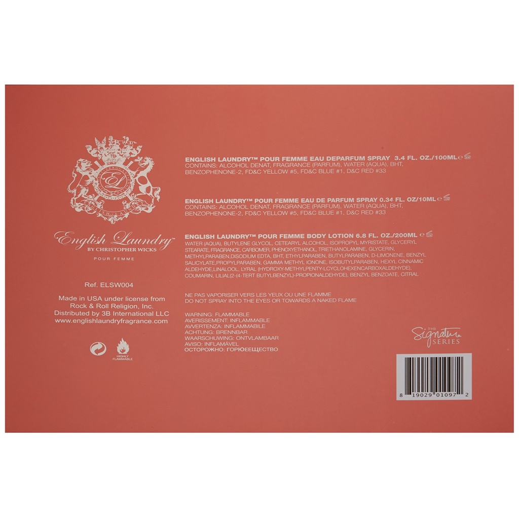 Set Nước Hoa Nữ English Laundry Signature