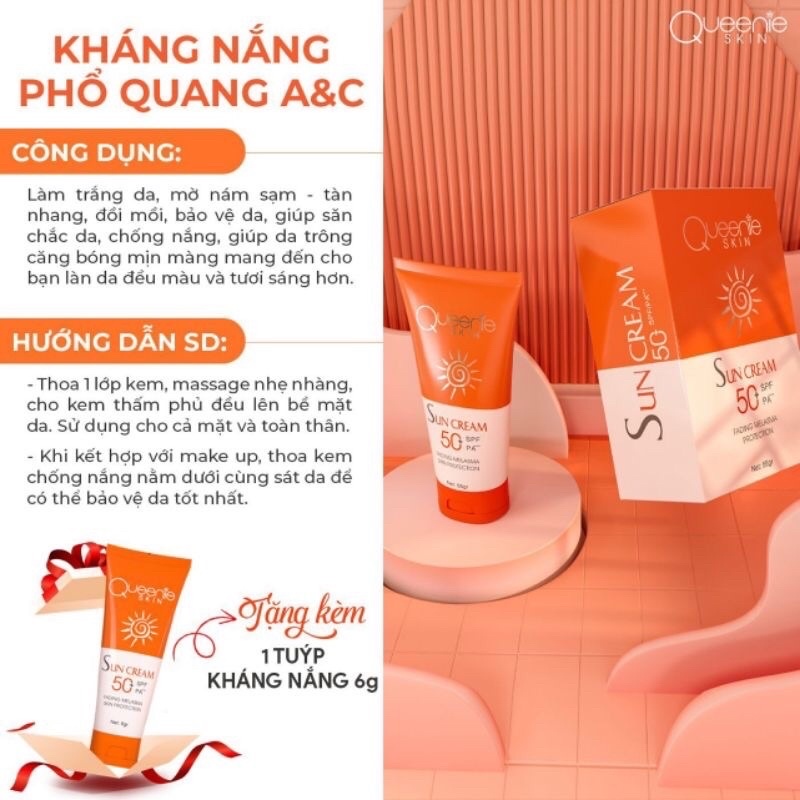 KEM KHÁNG NẮNG PHỔ QUANG DƯỠNG DA A&C 50++