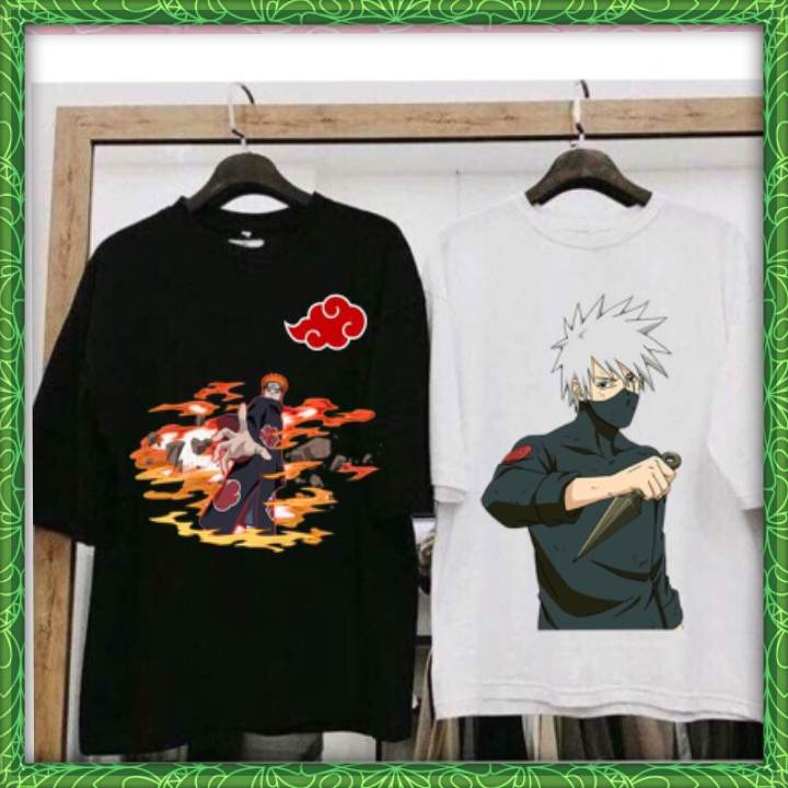 Áo anime naruto tay lỡ - áo phông Uzumaki Naruto , Hatake Kakashi , Uchiha Sasuke  full size