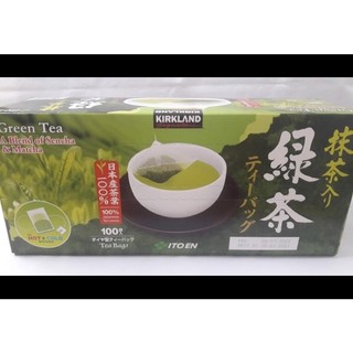 A020_005 trà xanh túi lọc kirkland signature green tea sencha và matcha - mỹ - hộp 100 gói