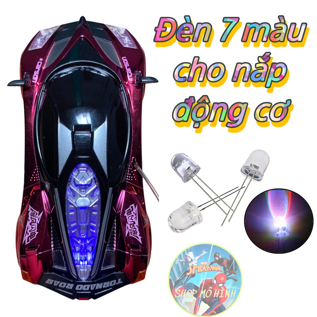 ĐÈN 7 MÀU NẮP ĐỘNG CƠ - kèm theo gói nâng cấp pin sạc thần xe siêu tốc