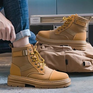 Giày boot nam - combat boots đế dày kiểu cổ điển 2 màu gn420