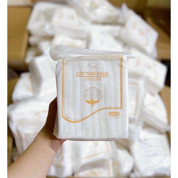 Bông Tẩy Trang Mèo 3 lớp Cotton Pads 222 miếng dày dặn, mềm mịn chính hãng