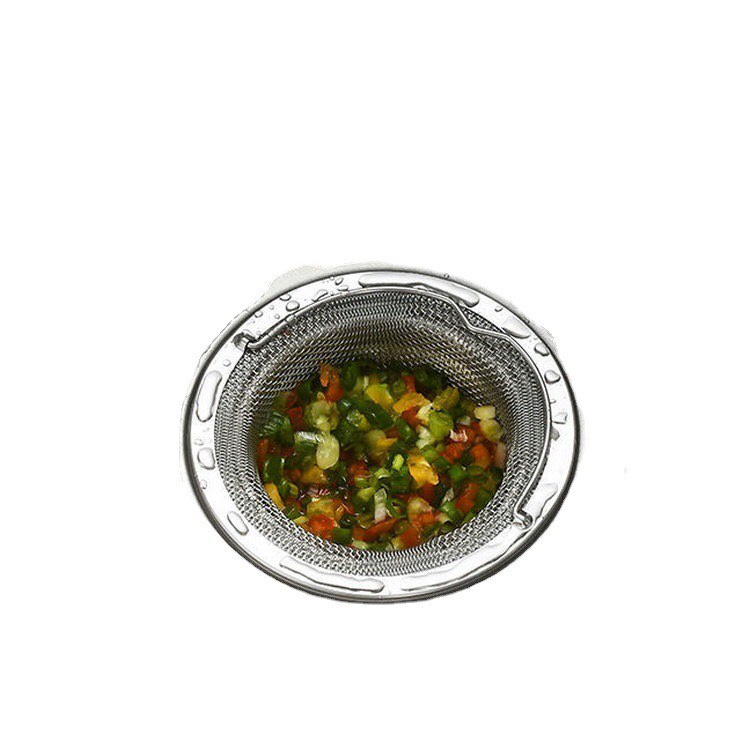 Dụng cụ lọc rác bồn rửa chén bát Inox - Có quai xách loại dày cải tiến