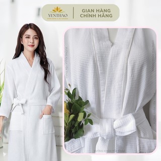 Áo Choàng Tắm Khách Sạn YenThao Towels 100% Cao Cấp Dệt Vải Waffle Tổ Ong