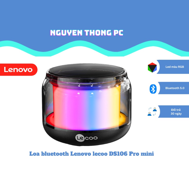 Loa bluetooth Lenovo lecoo DS106 Pro mini không dây có led RGB