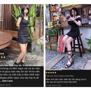Đầm trễ vai rút dây