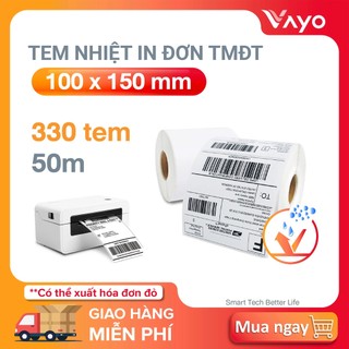 Giấy in nhiệt, Tem nhiệt tự dính 100x150mm (giấy A6), dành cho TMĐT, bán chạy số #1 tại Thái Lan