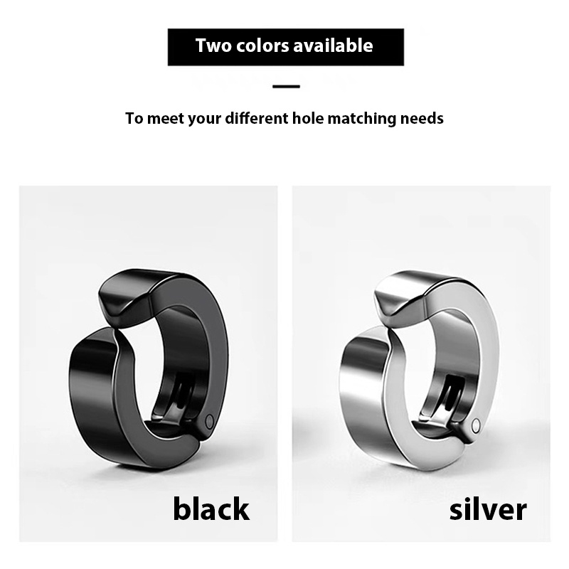 Khuyên Kẹp Tai Giả Bằng Thép Titan Có Nam Châm