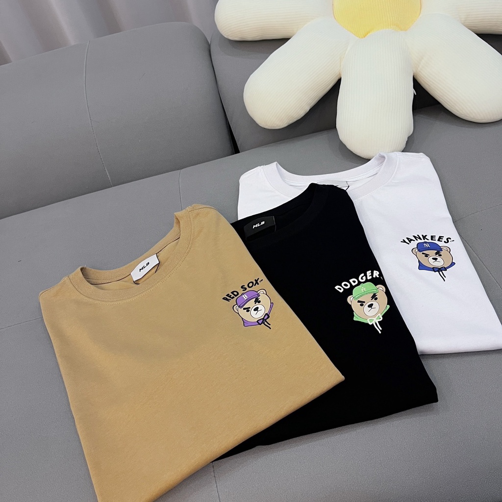 ❤❤❤ Áo Thun Ngắn Tay In Chữ MLB Thời Trang Cho Nam Nữ