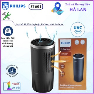Máy khử mùi, lọc không khí dạng cốc trên xe ô tô Philips S3601
