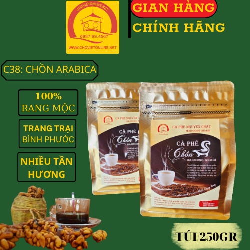 Cà phê Chồn nuôi trang trại Bình Phước thương hiệu HAI DUONG ARABI, hạt cà phê Arabica Số 38, 250GR