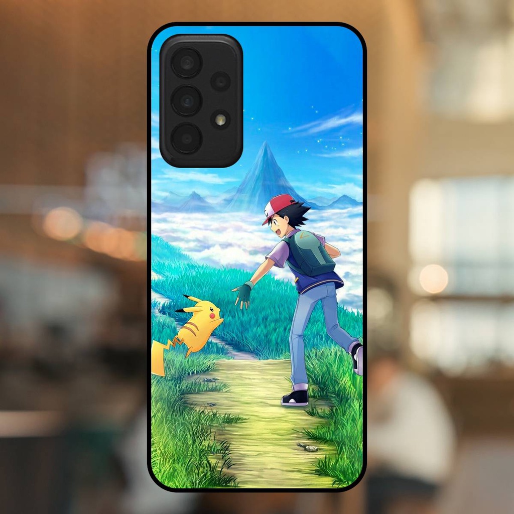 Ốp lưng điện thoại Samsung A23 viền đen Pikachu Pokemon