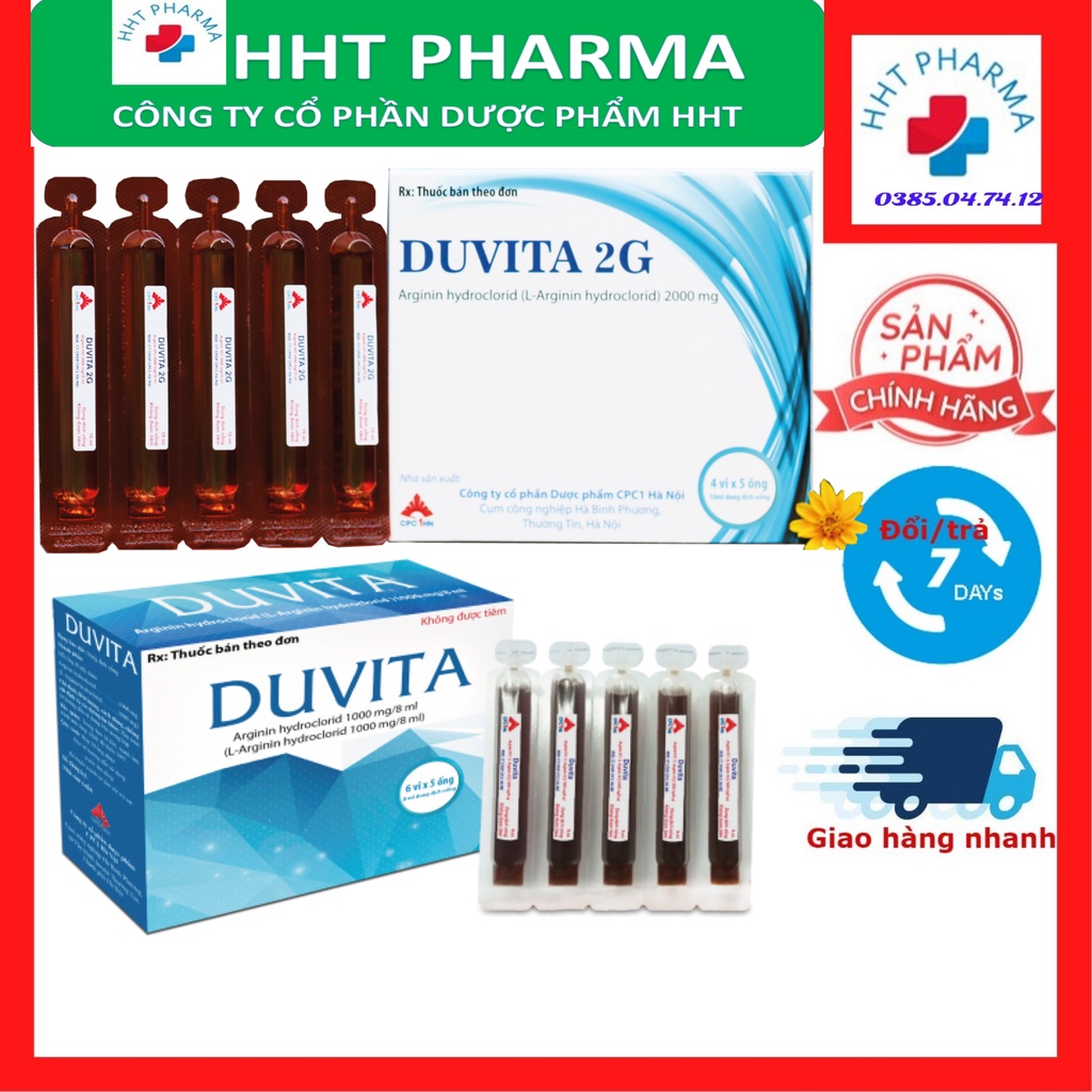 Duvita (loại 1000mg và loại 2000mg Arginine ) Hỗ trợ các b.ệnh lý gan và giúp phát triển chiều cao