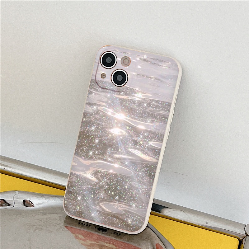 Ốp lưng Iphone viền vuông biển nước óng ảnh độc đáo iphone 6/7/8Plus X XS xr xsmax 11/12/13/14pro prm e5528