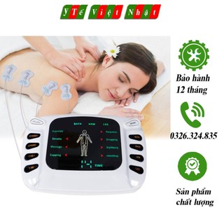 Máy mát xa xung điện, máy massage trị liệu 8 miếng dán, máy xung điện trị liệu