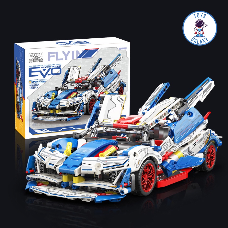 Đồ Chơi Lắp Ráp Mô Hình Siêu Xe Apollo Project Evo White Blue / Lamborghini Điều Khiển Từ Xa RC Tỉ Lệ 1:14 MY88320A