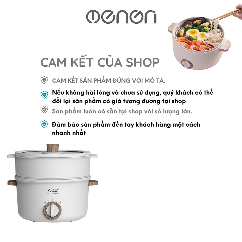 Nồi Điện Đa Năng OENON Nấu Lẩu, Chiên, Xào, Rán, Dung Tích 1.5L/2.5L Có Khay Hấp